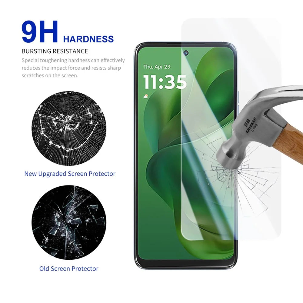 RURIHAI For Motorola Moto G Power (2025) Screen Protector 0.26mm 2.5D High Aluminium Silicon Glass Film - 4