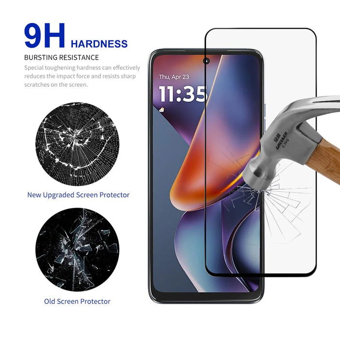 RURIHAI 10Pcs For Motorola Moto G (2025) 5G High Aluminium-Silicon Glass Film 0.26mm 2.5D Screen Protector - 4