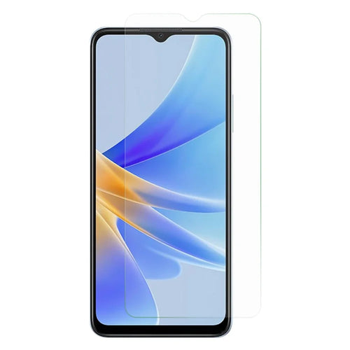 For Oppo A17 4G Anti-explosion Tempered Glass Screen Protector 0.3mm Arc Edge Abrasion-resistant HD Clear Film - 1