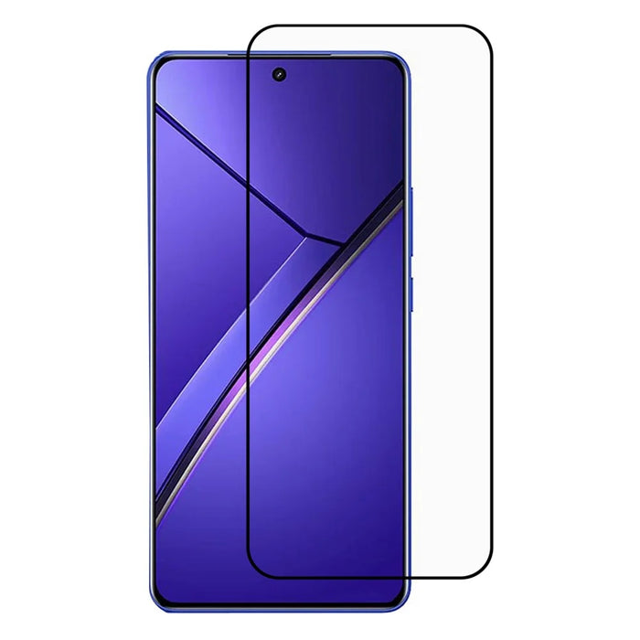 For Realme Neo7 5G / Neo7 SE 5G Tempered Glass Electroplating Anti-Fingerprint Silk Printing Full Glue Screen Protector - 1