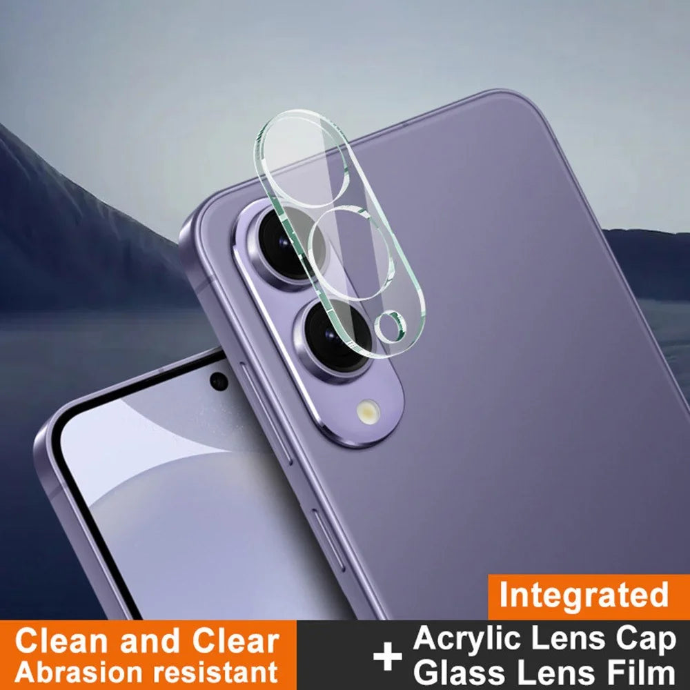 IMAK For Samsung Galaxy S25 Edge Tempered Glass Camera Lens Protector + Acrylic Lens Cap - 2