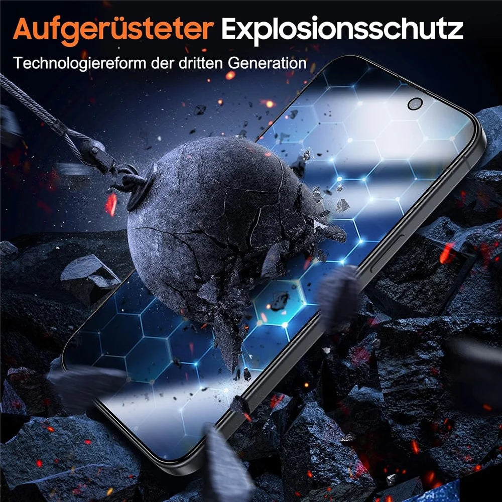 2Pcs Privacy Screen Protector For iPhone 14 / 13 / 13 Pro , Anti Spy High Aluminium Silicon Glass Film with Dust Removal Tool - 6