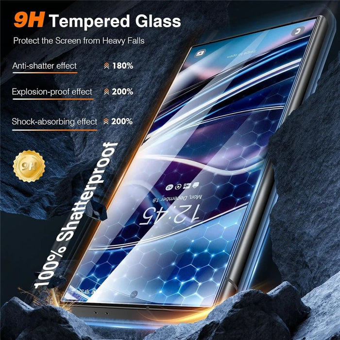 2Pcs For Samsung Galaxy S25+ / S24+ Anti Spy High Aluminium Silicon Glass Screen Protector (Fingerprint Unlock) - 7