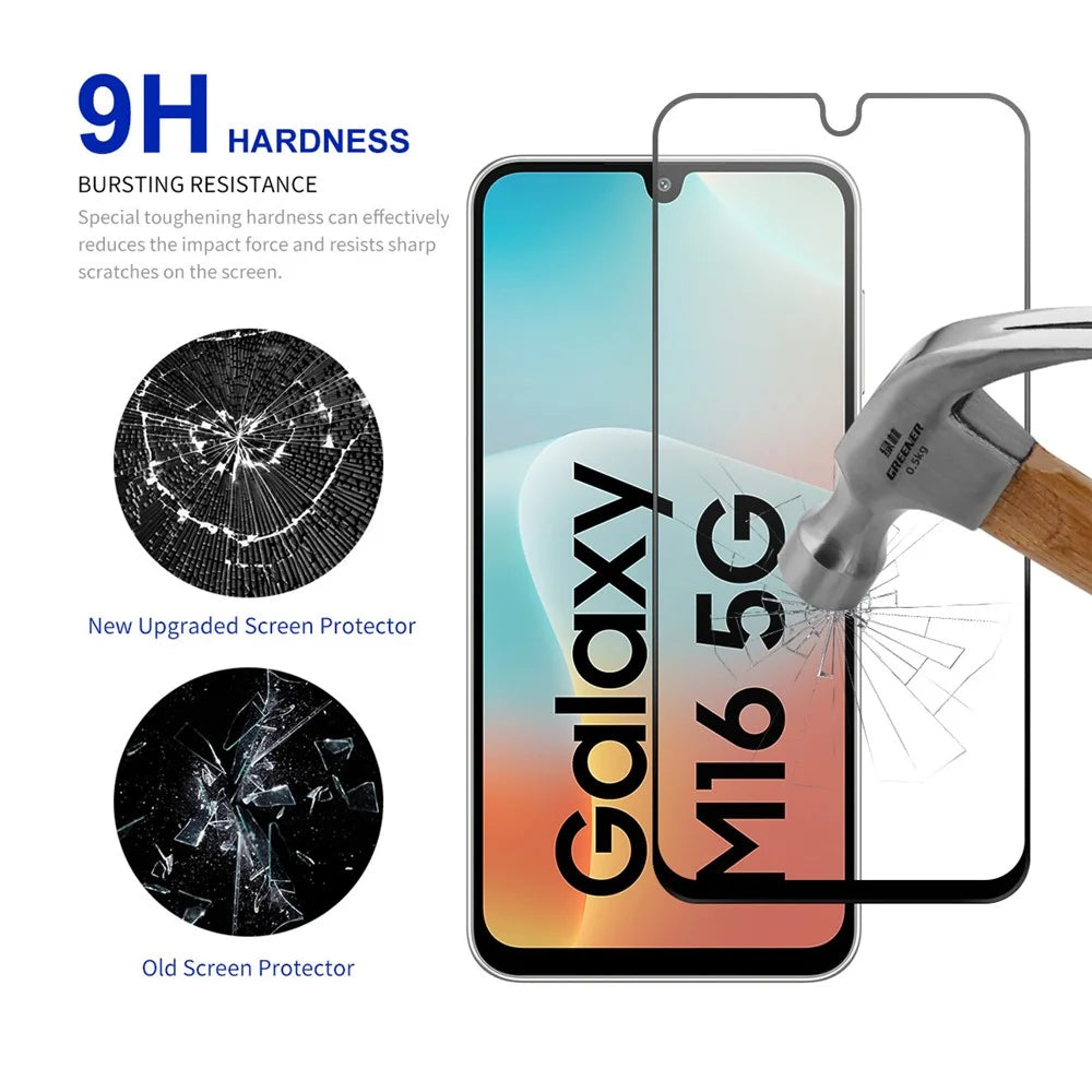 RURIHAI For Samsung Galaxy M16 5G / F16 5G Screen Protector Secondary Hardening High Aluminium-Silicon Glass Film - 3