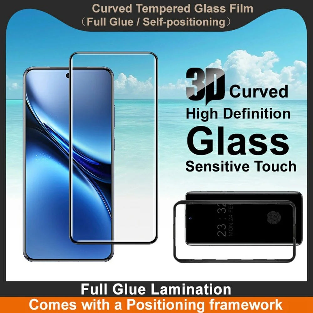 IMAK For vivo X200 5G / T4 Ultra 5G / S20 Pro 5G Screen Protector Full Glue 3D Curved Tempered Glass Film with Positioning Frame - 3