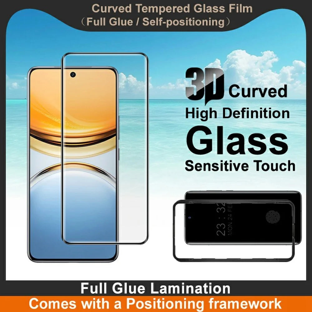 IMAK For vivo Y300 Pro 5G Screen Protector Full Glue 3D Curved Tempered Glass Film with Positioning Frame - 3