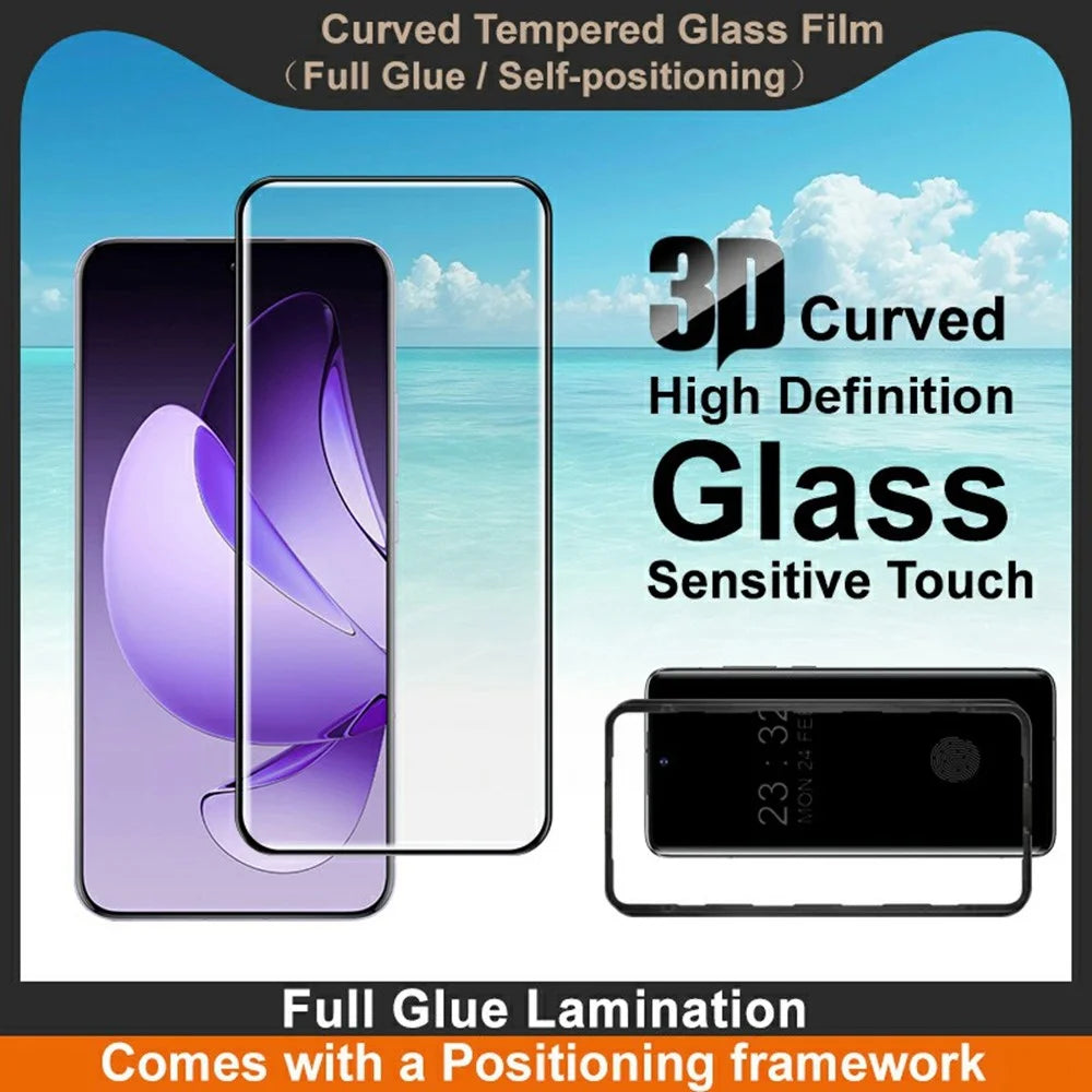IMAK For Oppo Reno13 Pro 5G Screen Protector Full Glue 3D Curved Tempered Glass Film with Positioning Frame - 3