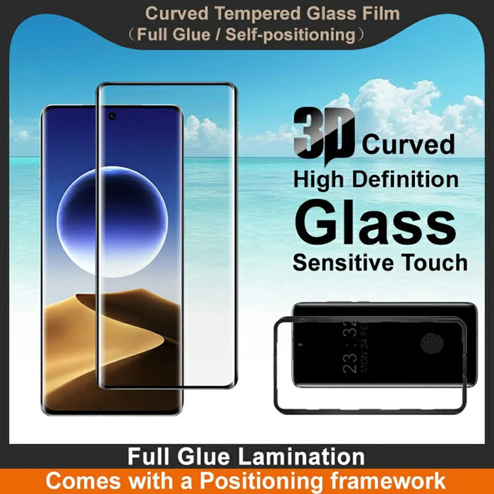 IMAK For Oppo Find X7 5G Screen Protector Full Glue 3D Curved Tempered Glass Film with Positioning Frame - 3
