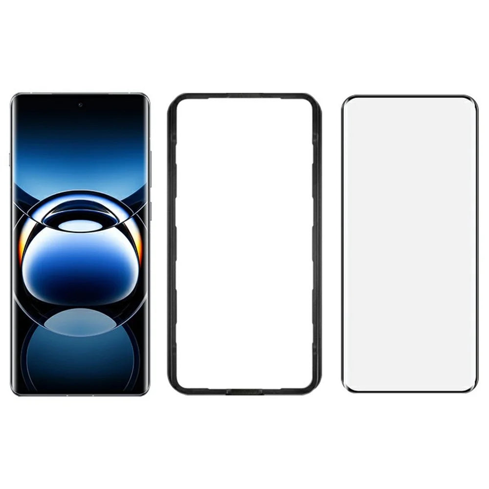 IMAK For Oppo Find X7 Ultra Screen Protector Full Glue 3D Curved Tempered Glass Film with Positioning Frame - 4