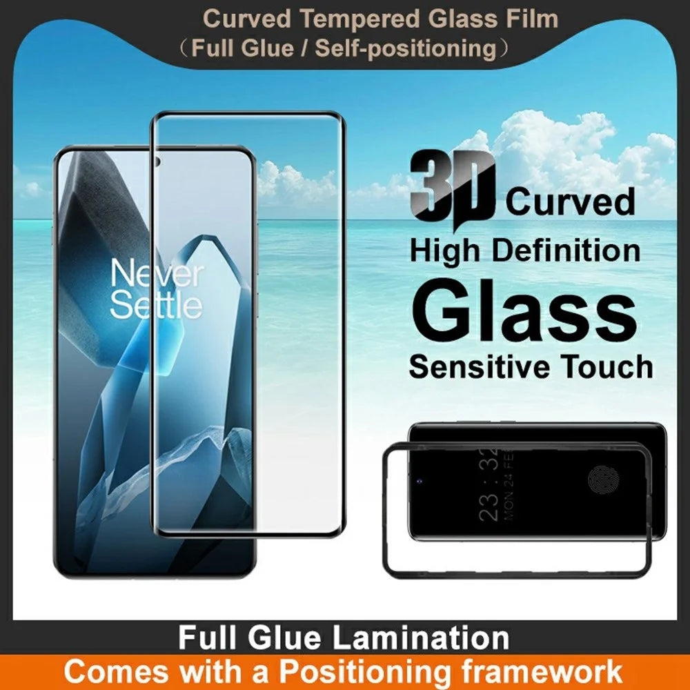 IMAK For OnePlus 13 Screen Protector Full Glue 3D Curved Tempered Glass Film with Positioning Frame - 3