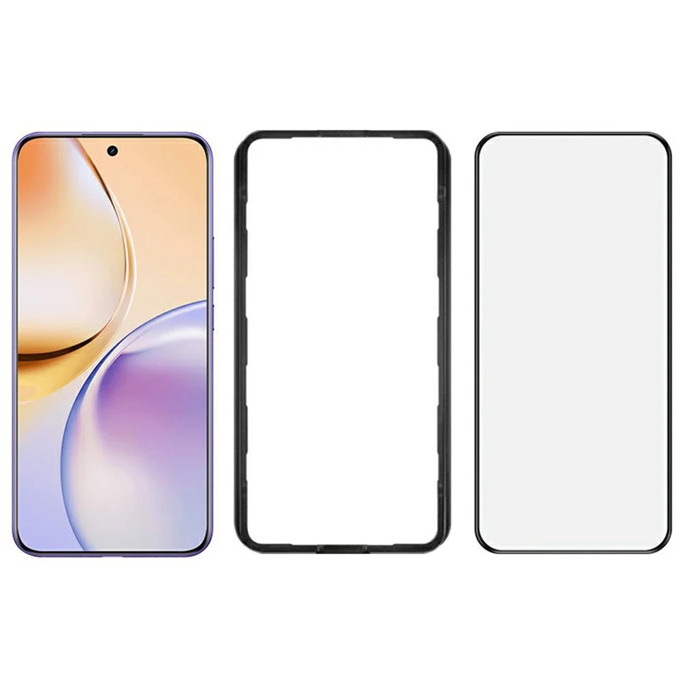 IMAK For Realme 14 Pro+ 5G Screen Protector Full Glue 3D Curved Tempered Glass Film with Positioning Frame - 4