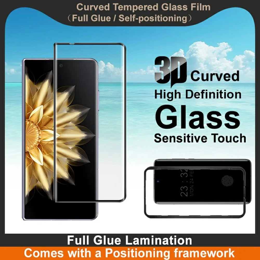 IMAK Screen Protector For Honor Magic V3 5G / Vs3 5G / V2 5G Full Glue 3D Curved Tempered Glass Film with Positioning Frame - 3