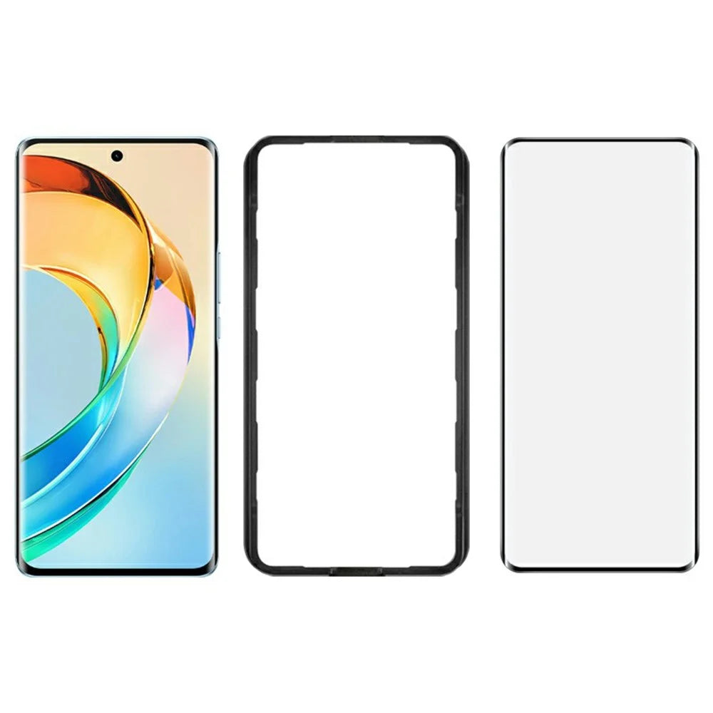 IMAK Screen Protector For Honor X50 5G / X9b 5G / Magic6 Lite 5G Full Glue 3D Curved Tempered Glass Film with Positioning Frame - 4