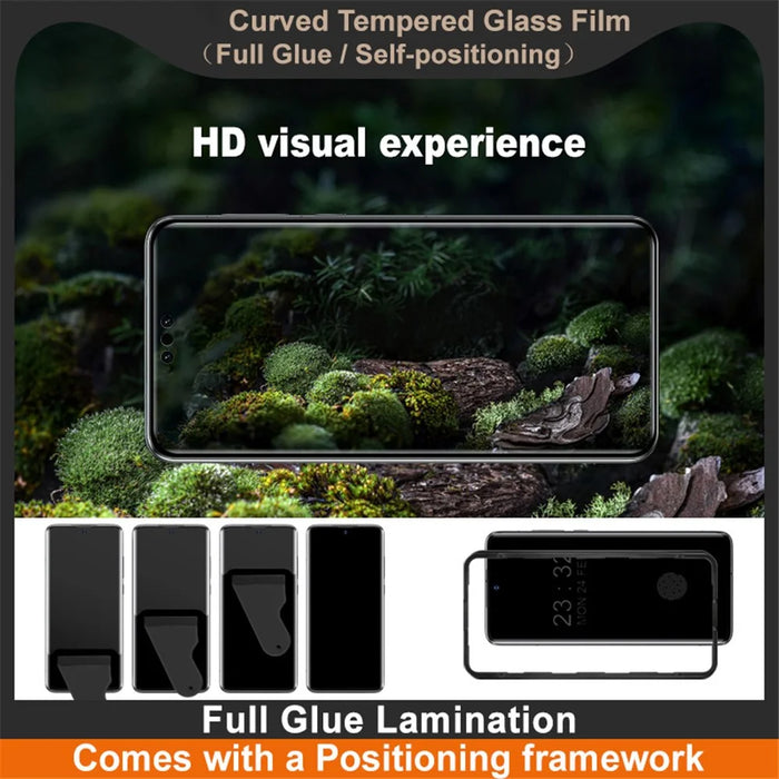 IMAK Screen Protector For Huawei Mate 60 Pro / Mate 60 Pro+ / Mate 60 RS Ultimate Full Glue 3D Curved Tempered Glass Film with Positioning Frame - 5