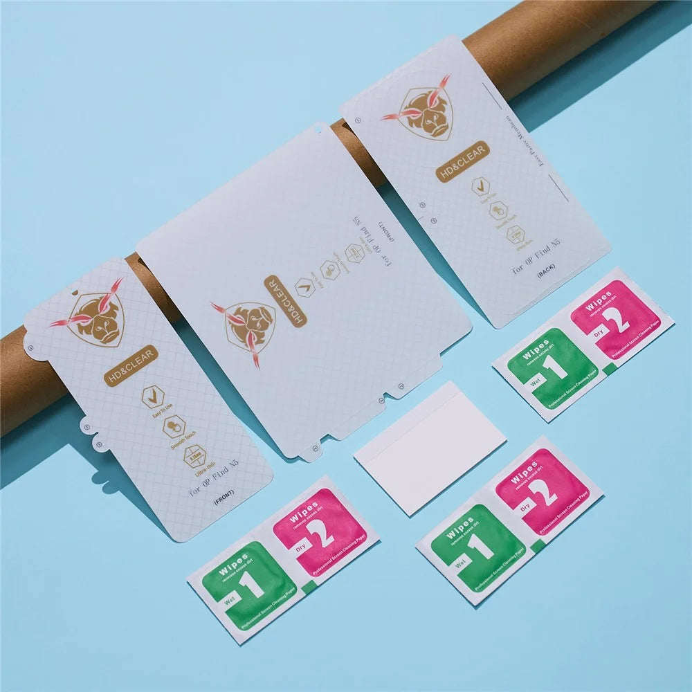 1 Set For Oppo Find N5 5G Screen Protector Inside + Front + Back Cover Clear TPU Film - 6