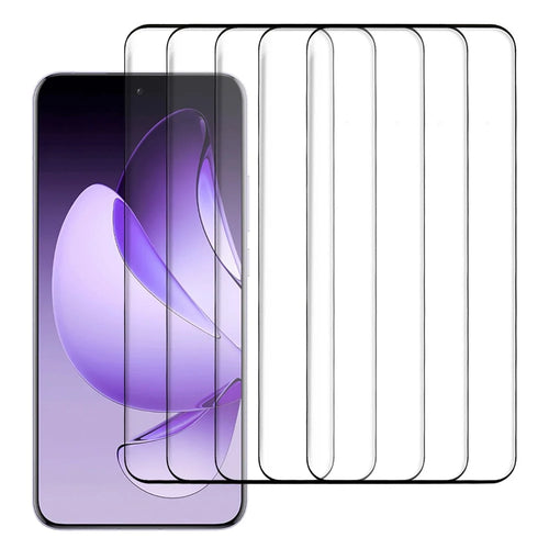 5Pcs For Oppo Reno13 Pro 5G Screen Protector 3D Curved Tempered Glass Film Side Glue - 1