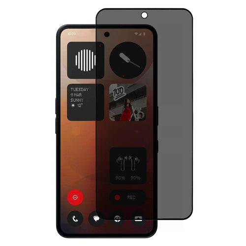 For Nothing Phone (3a) Pro  /  (3a) Anti-Peep Full Covering Screen Protector Silk Printing Tempered Glass Film - 1