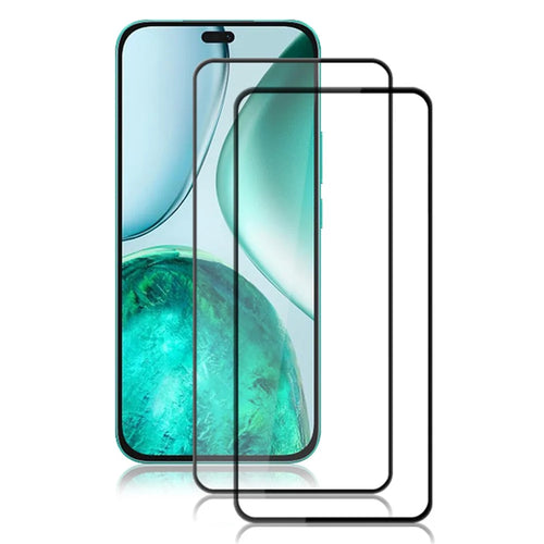 AMORUS 2Pcs For Honor X8c 4G / X8b 4G Screen Protector Shatterproof Silk Printing Tempered Glass Film - Black - 1