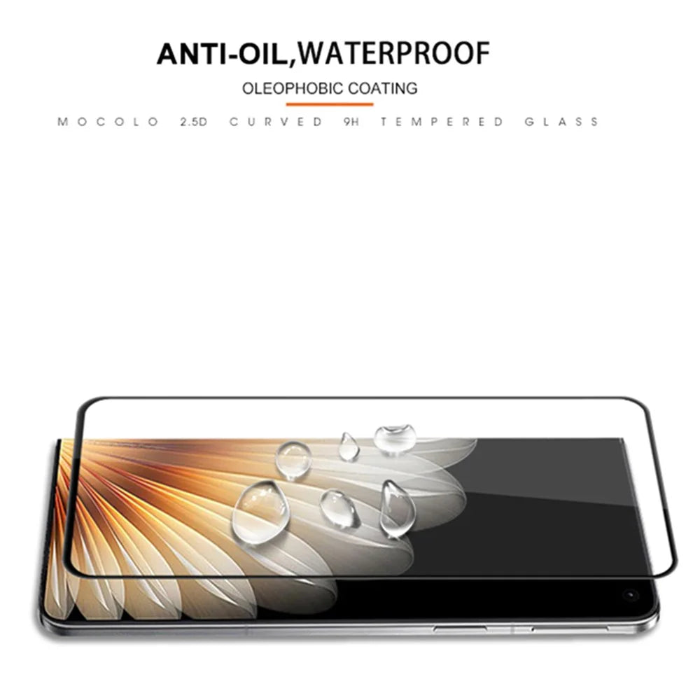 MOCOLO For Oppo Find N5 5G Screen Protector Anti-Shatter Silk Printing Tempered Glass Film - Black - 3
