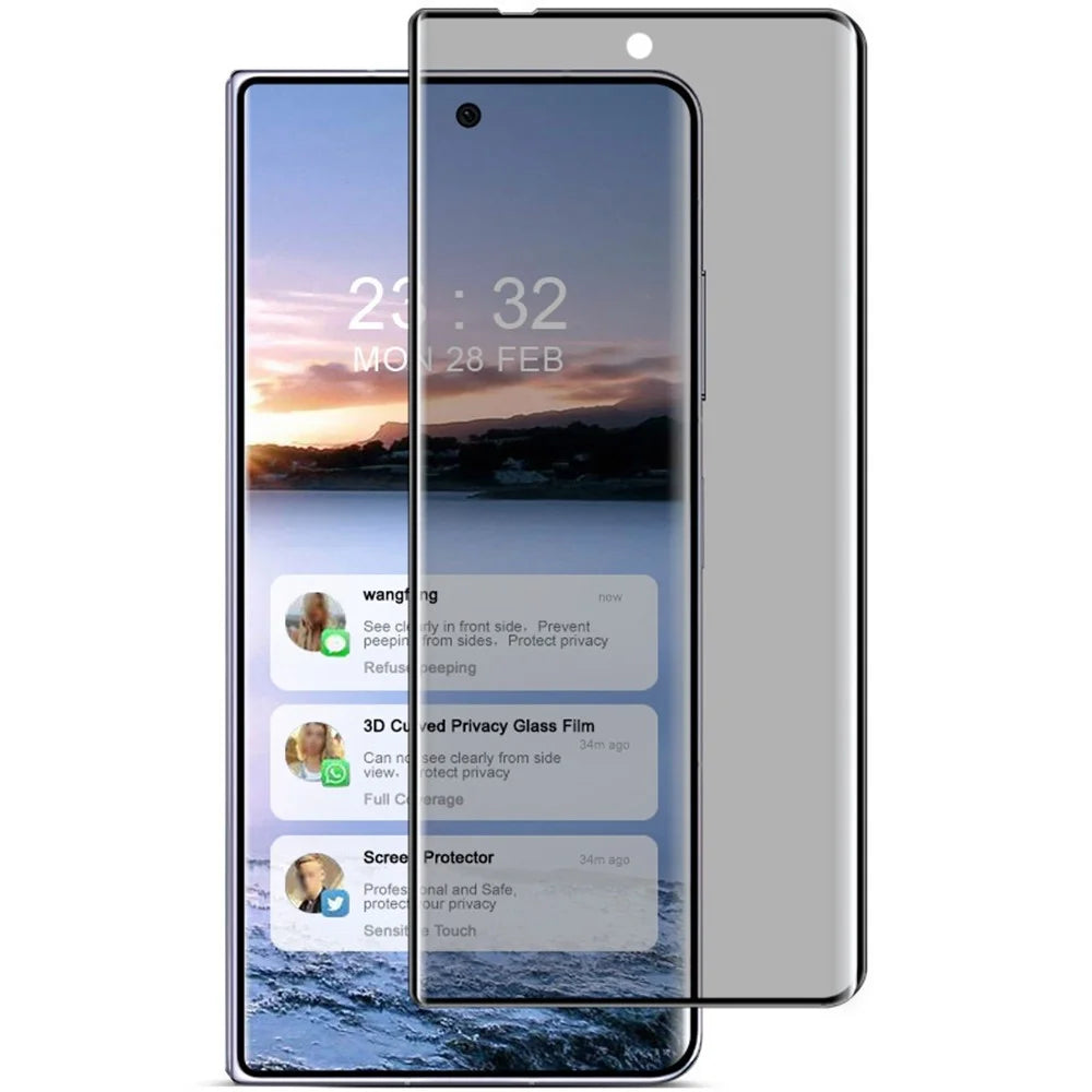 IMAK For Honor Magic V2 5G / Magic Vs2 5G Anti Spy Screen Protector Full Cover Tempered Glass Film - 3
