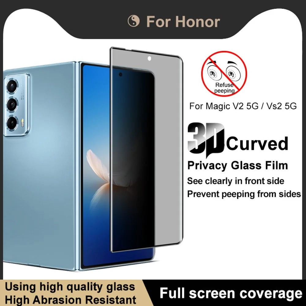 IMAK For Honor Magic V2 5G / Magic Vs2 5G Anti Spy Screen Protector Full Cover Tempered Glass Film - 4