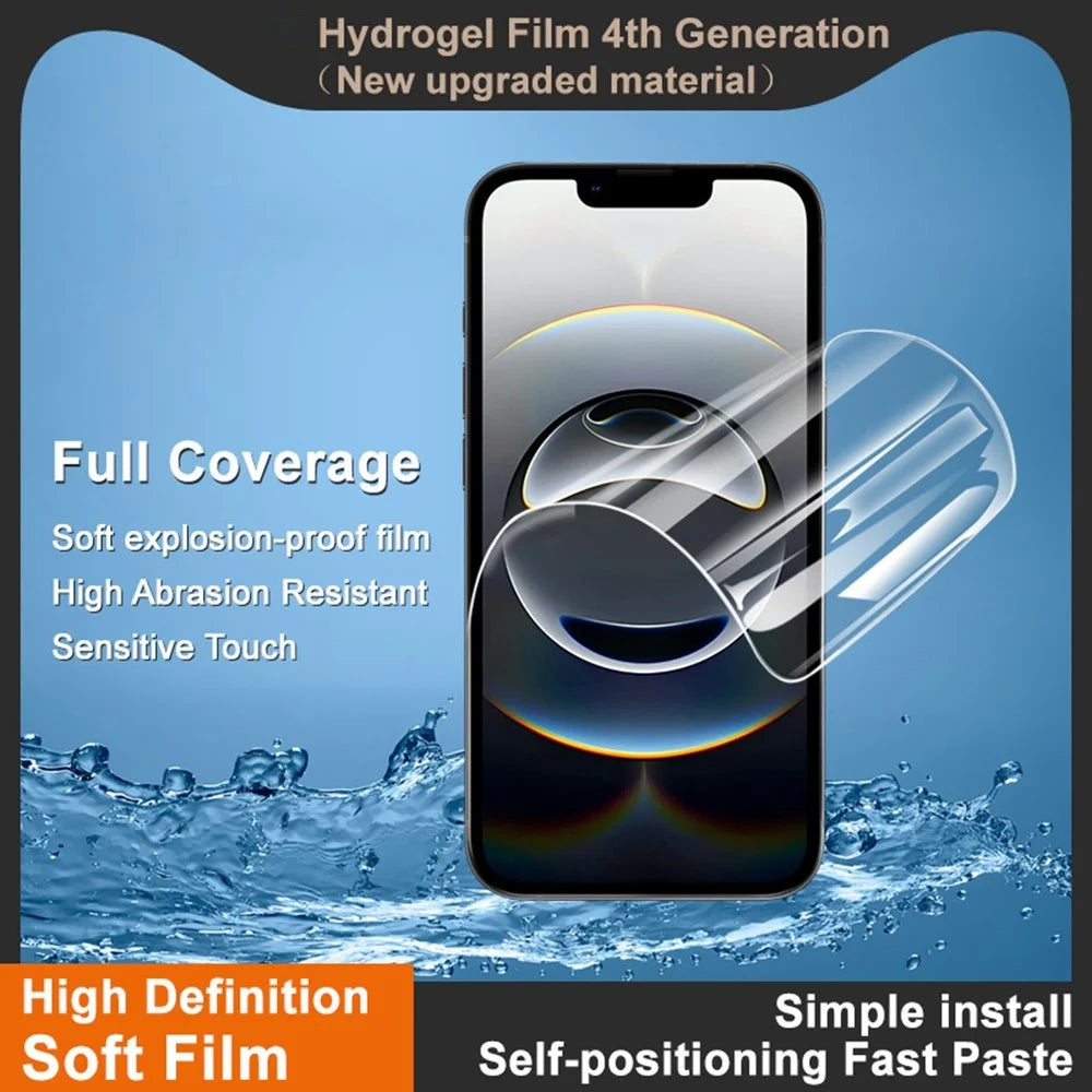 IMAK Hydrogel Film 4th Gen for iPhone 17e / 16e Full Screen Protector Ultra Clear Soft TPU Film - 4