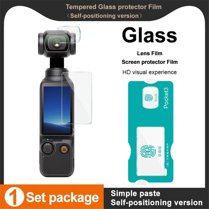 IMAK For DJI Osmo Pocket 3 Tempered Glass Screen Protector + Lens Film Set with Self Positioning Frame - 5
