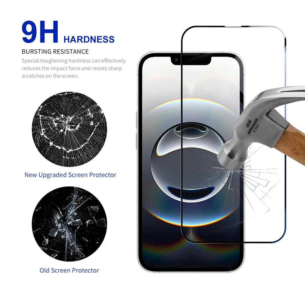 RURIHAI For iPhone 17e / 16e Screen Protector Secondary Hardening High Aluminium-Silicon Glass Film - 3