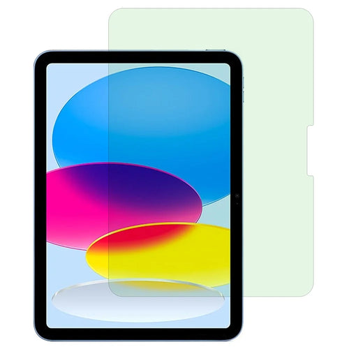 For iPad (2025)  /  10.9 (2022) Screen Protector Anti-Green-Ray Eye Protection 0.3mm Arc Edge Tempered Glass Tablet Film - 1