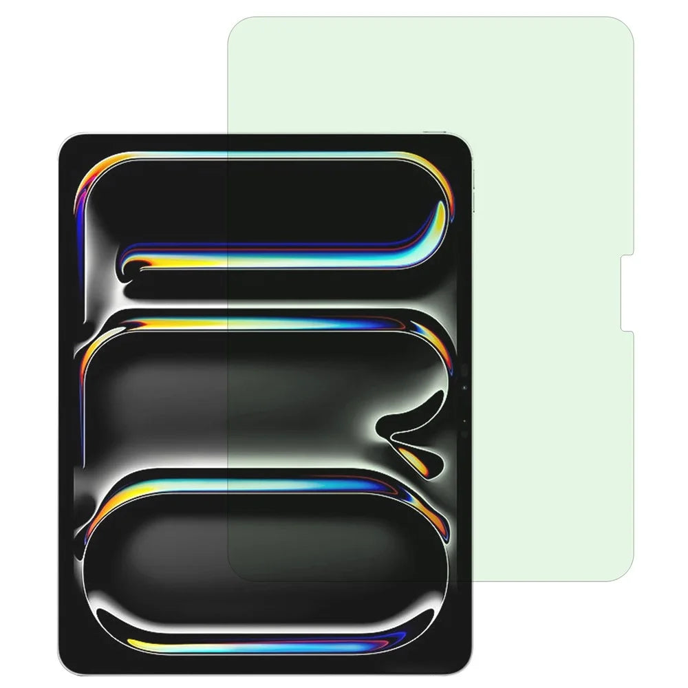 For iPad Pro 13 (2025) / 13 (2024) Screen Protector Anti-Green-Ray Eye Protection 0.3mm Arc Edge Tempered Glass Tablet Film - 1