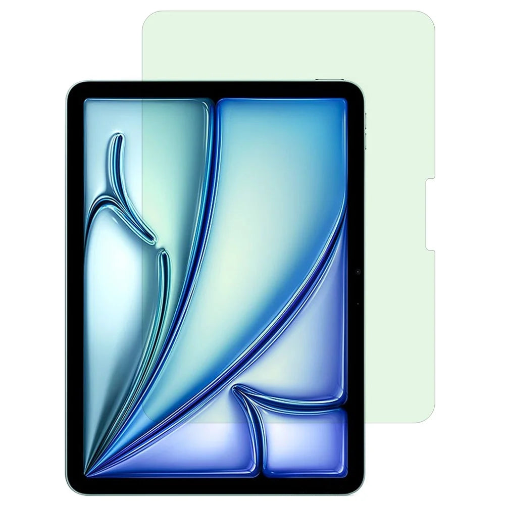 For iPad Air 11 (2026) / (2025) / (2024) Screen Protector Anti-Green-Ray Eye Protection 0.3mm Arc Edge Tempered Glass Tablet Film - 1