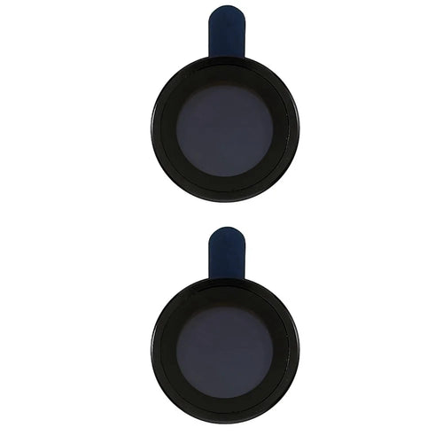1 Set Camera Lens Film for iPhone 14 / 14 Plus, Tempered Glass Aluminum Alloy Anti-scratch Camera Lens Protector - Black - 1