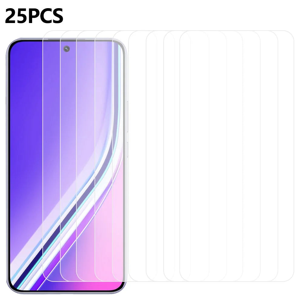 25Pcs For Realme P3 Pro 5G Tempered Glass High Definition Screen Protector Film (No Package, with Wipes Set, Dust-absorber, Guide Sticker) - 1