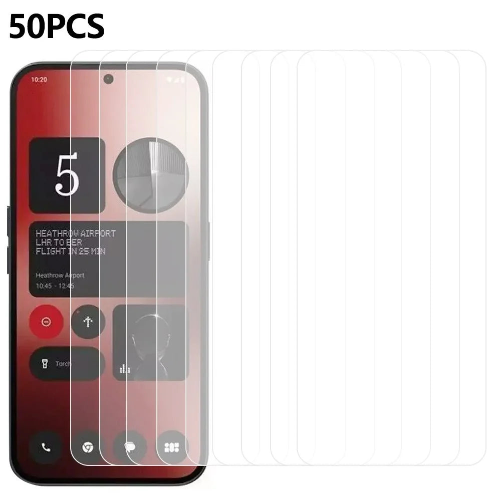 50Pcs For Nothing Phone (3a) Pro / Phone (3a) Screen Protector Full Glue Tempered Glass Clear Screen Film (No Package, with Wipes Set, Dust-absorber, Guide Sticker) - 1