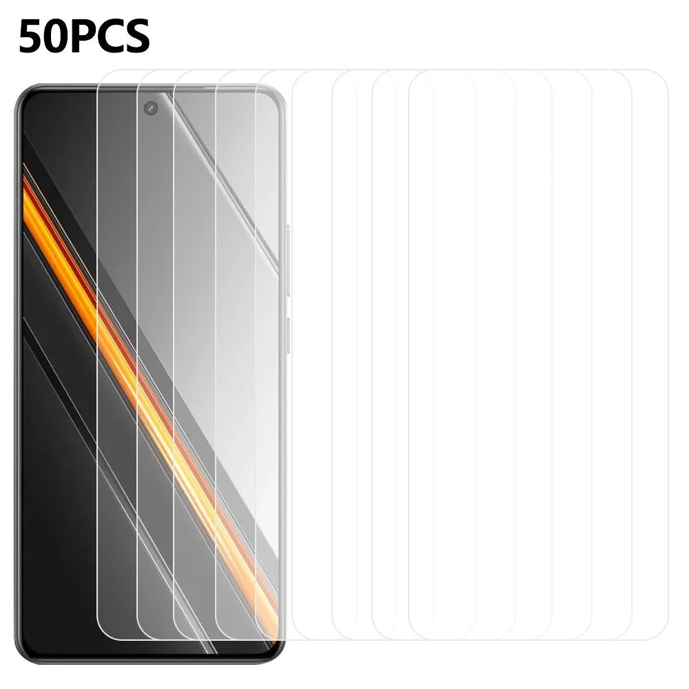 50Pcs For Realme Neo7 SE 5G Screen Protector Full Glue Tempered Glass Clear Screen Film (No Package, with Wipes Set, Dust-absorber, Guide Sticker) - 1