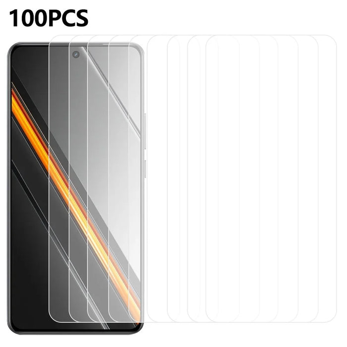 100Pcs For Realme Neo7 SE 5G Screen Protector Anti-Scratch Tempered Glass Film (No Package, with Wipes Set, Dust-absorber, Guide Sticker) - 1