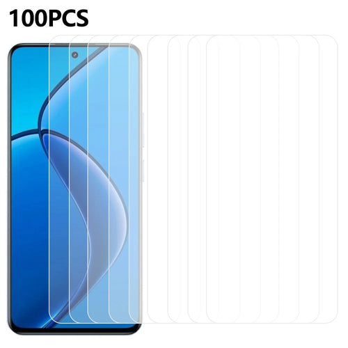 100Pcs For Realme 13 4G Screen Protector Anti-Scratch Tempered Glass Film (No Package, with Wipes Set, Dust-absorber, Guide Sticker) - 1