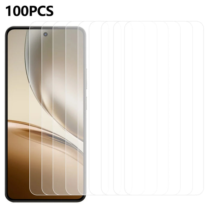 100Pcs For Realme Neo7x 5G Screen Protector Anti-Scratch Tempered Glass Film (No Package, with Wipes Set, Dust-absorber, Guide Sticker) - 1