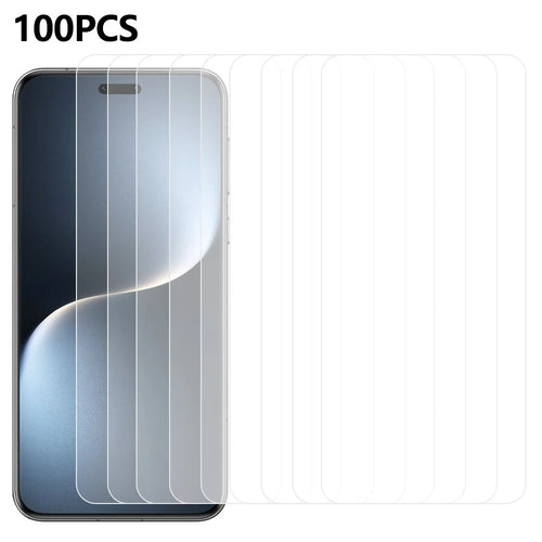 100Pcs For Honor Magic7 5G Screen Protector Anti-Scratch Tempered Glass Film (No Package, with Wipes Set, Dust-absorber, Guide Sticker) - 1