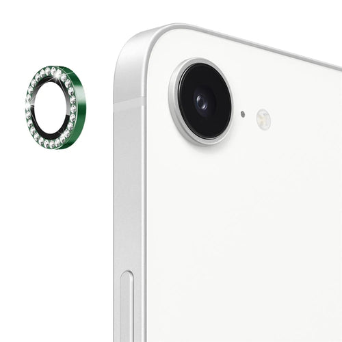ENKAY HAT PRINCE For iPhone 17e / 16e Camera Lens Protector   Rhinestone Decor Rear Lens Film - Dark Green - 1