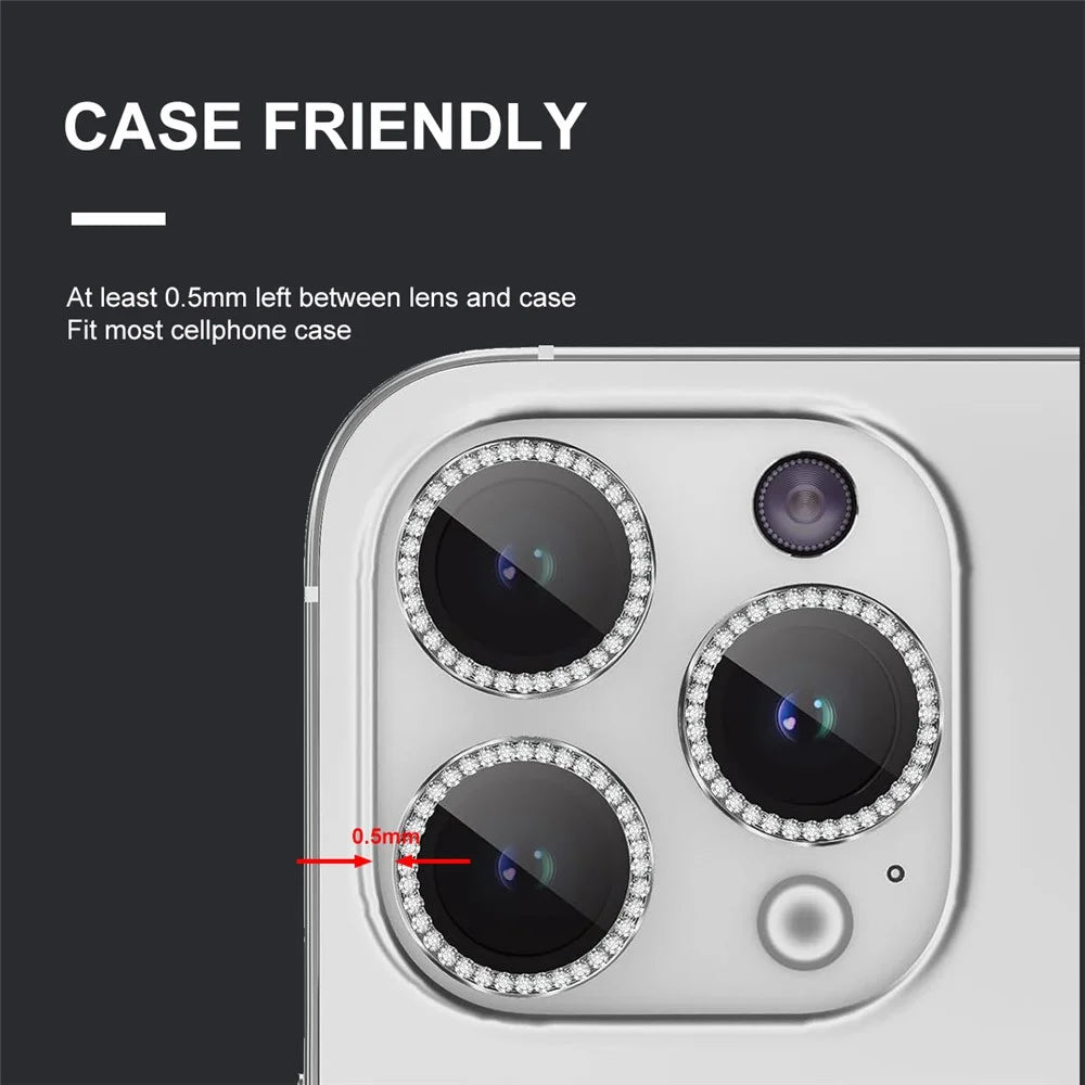 ENKAY HAT PRINCE For iPhone 17e / 16e Camera Lens Protector   Rhinestone Decor Rear Lens Film - Dark Green - 6