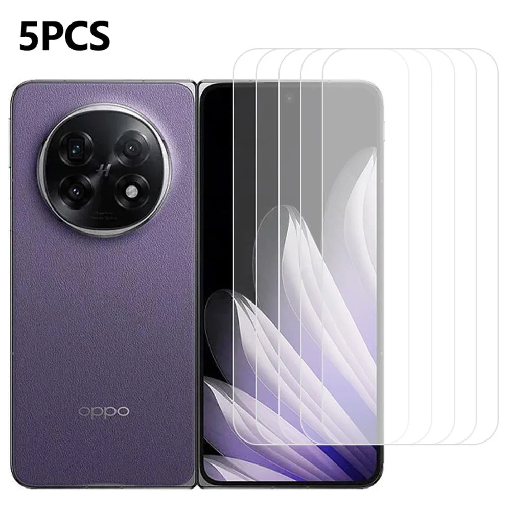 5Pcs For Oppo Find N5 5G Front Screen Protector 0.3mm 2.5D Tempered Glass Clear Film - 1