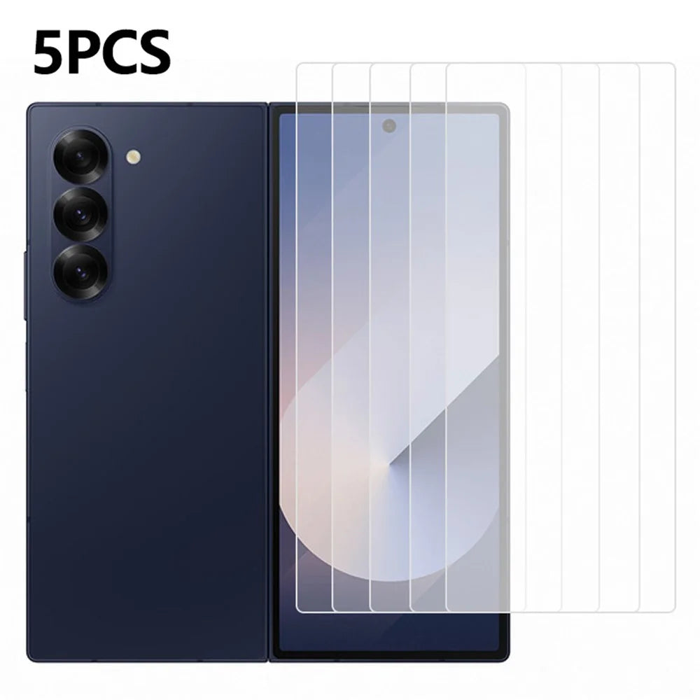 5Pcs For Samsung Galaxy Z Fold7 5G Front Screen Protector 0.3mm 2.5D Tempered Glass Clear Film - 1