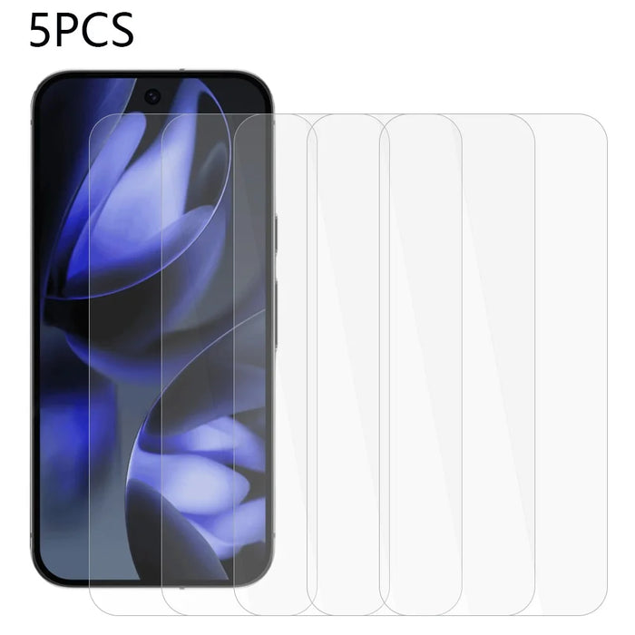 5Pcs For Google Pixel 10 Pro / 10 / 9 Pro / 9 Screen Protector 0.3mm 2.5D Tempered Glass Clear Film - 1