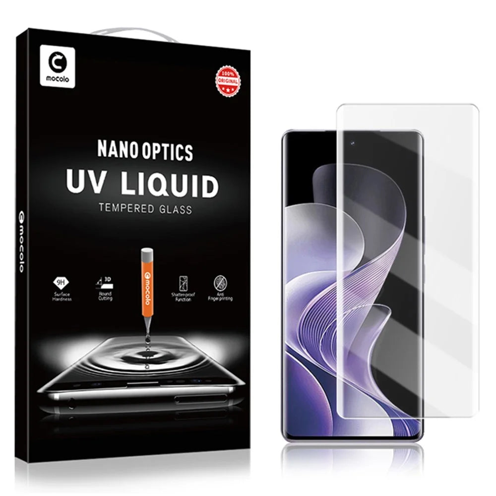MOCOLO For vivo V40 Pro 5G Protector Tempered Glass UV Liquid Film 3D Curved Full Coverage - 7