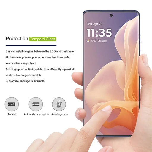 AMORUS For Motorola Moto G85 5G Screen Protector 3D Curved Tempered Glass Film - 2