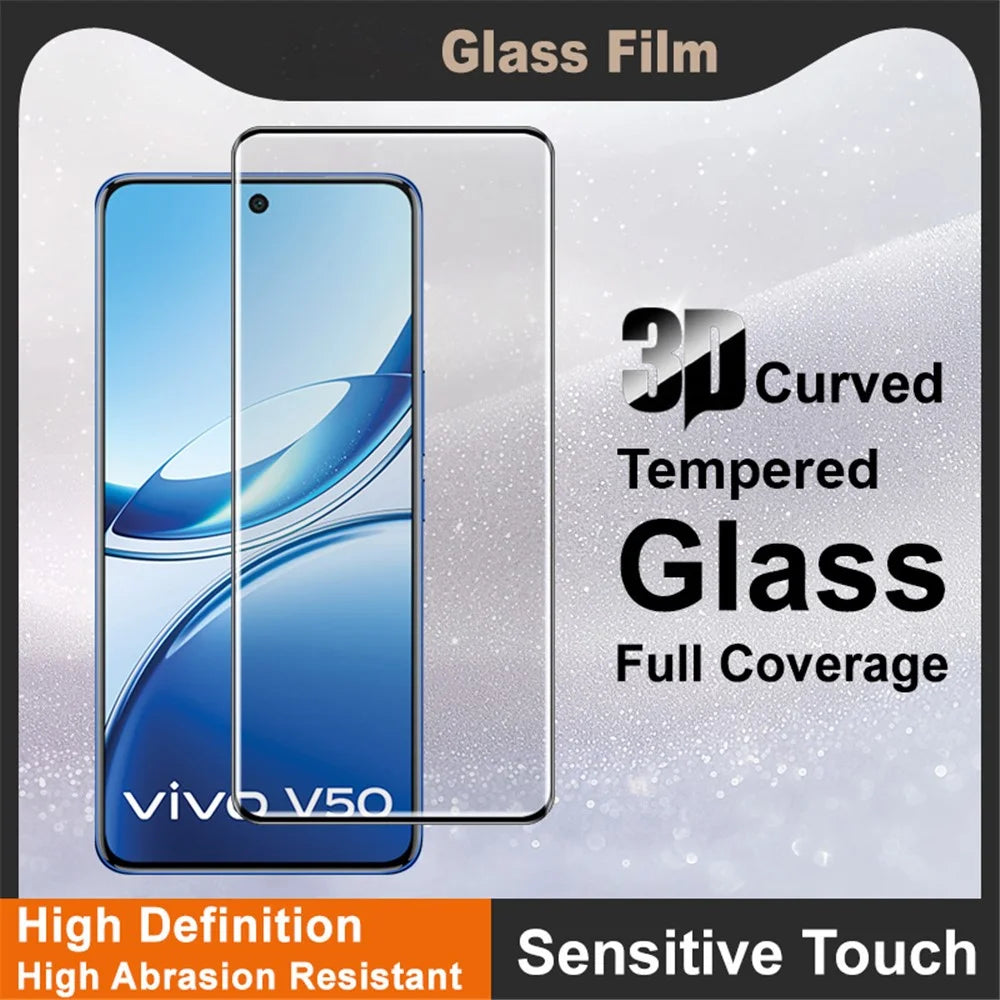 IMAK For vivo V50e 5G / V50 5G Tempered Glass Screen Protector 3D Curved Edge - 3