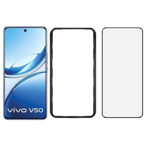 IMAK For vivo V50e 5G / V50 5G Screen Protector Full Glue 3D Curved Tempered Glass Film with Positioning Frame - 1