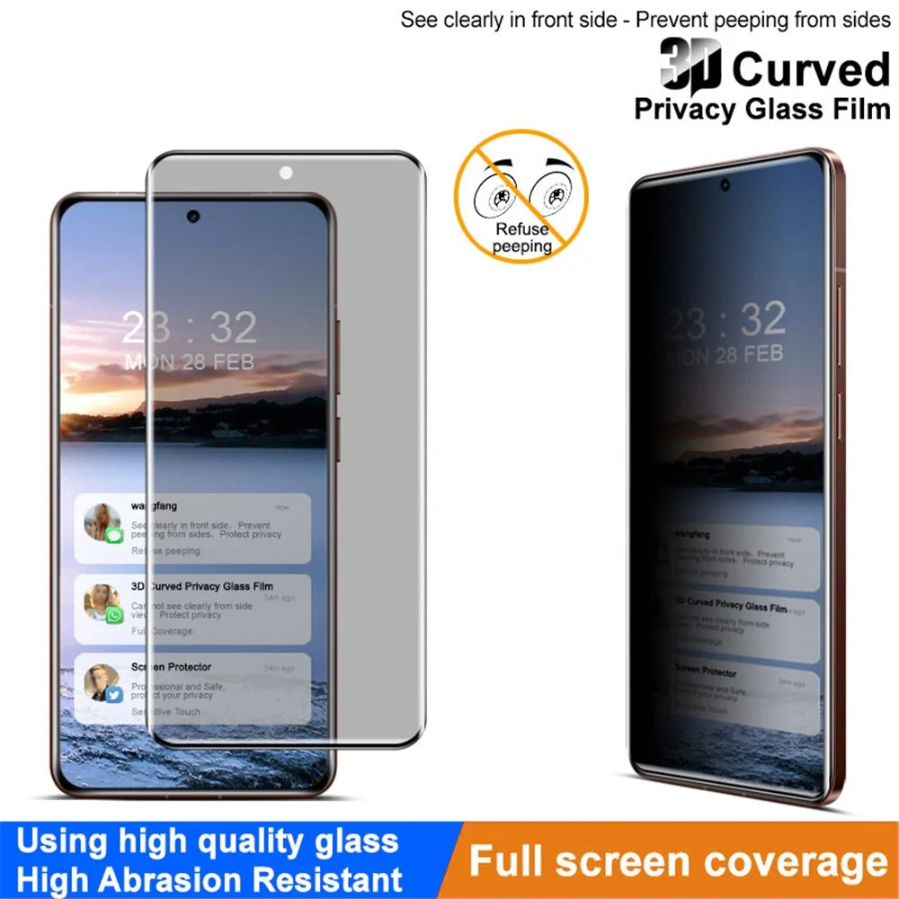 IMAK For Realme GT 7 Pro 5G Anti Spy Screen Protector Full Cover Tempered Glass Film - 4