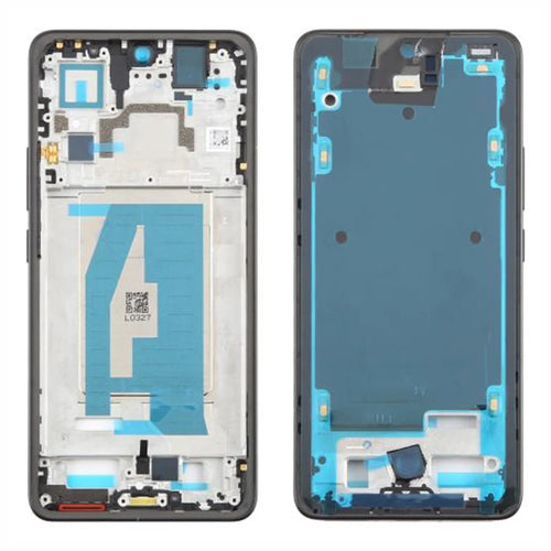 For Xiaomi 14T Middle Plate Frame (A-Side) Repair Part (Without Logo) - Black - 1
